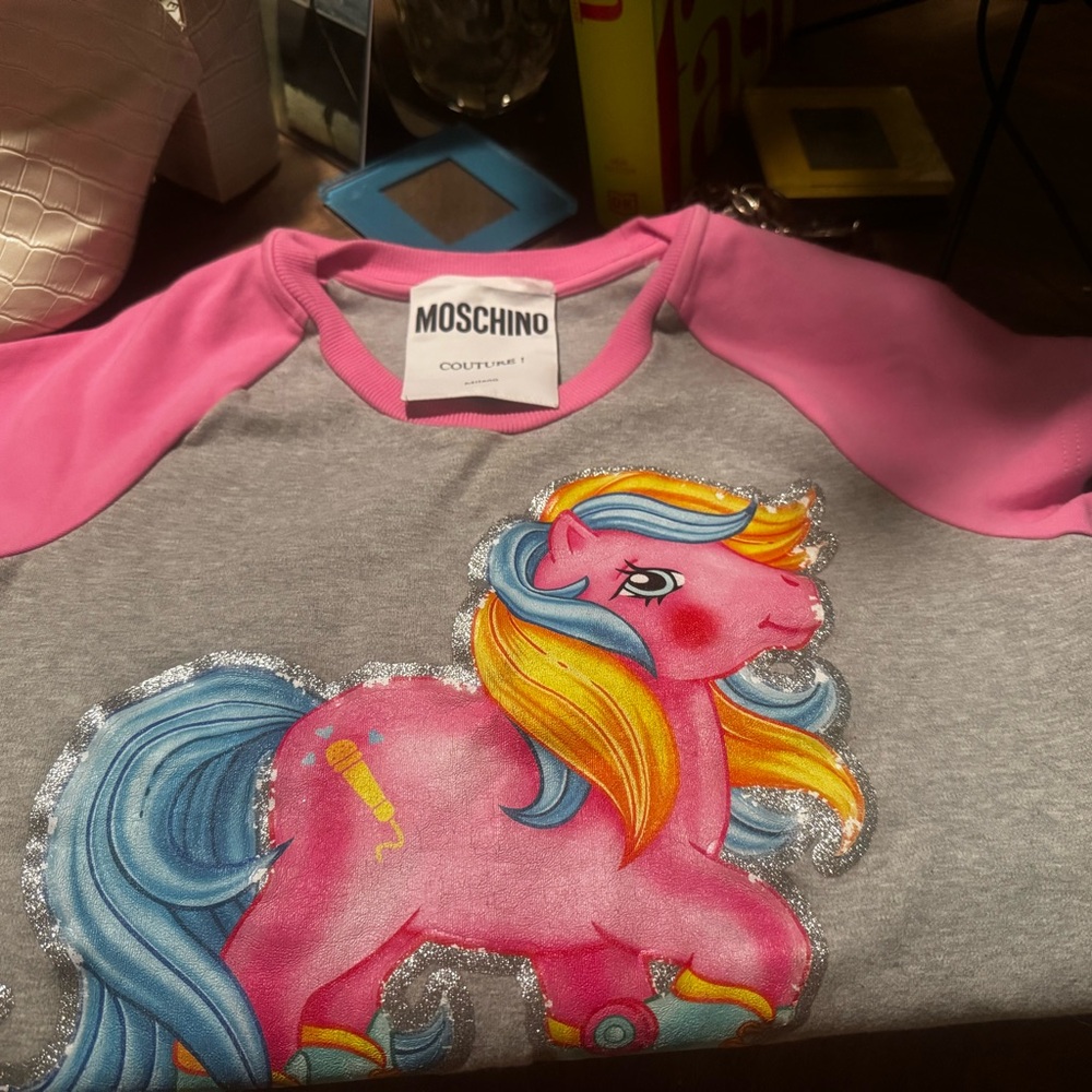 Moschino Couture Short Sleeve Tee with My Little Pony Design size M